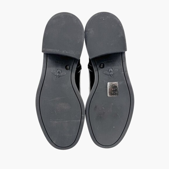 Gucci Marmont GG Combat Boot Size 37 US 7 Black Lace Up Quilted Ankle Biker Logo - Picture 12 of 14